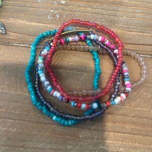 Colorful Beaded Bracelets Set